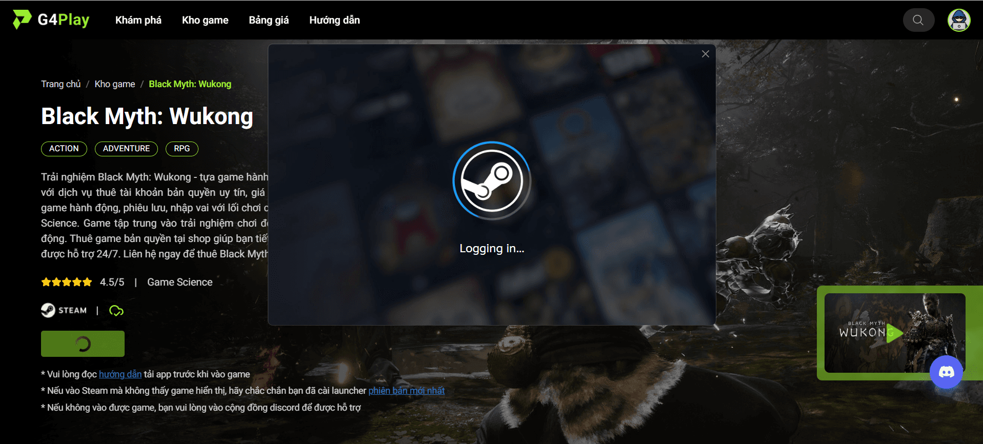 Hệ thống tự động đăng nhập Steam